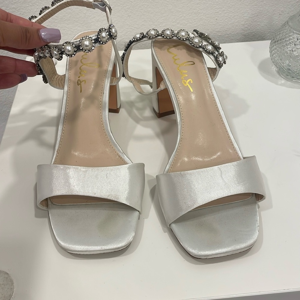 Satin heels